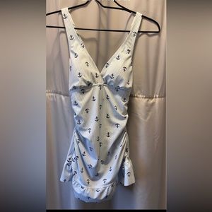 Crown & Ivy bathing suit. Size Small, Blue tone with anchor